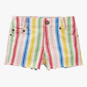 ⭐️ 5 for $20⭐️ Boden Girls Rainbow Stripe Jean Shorts Size 13Y